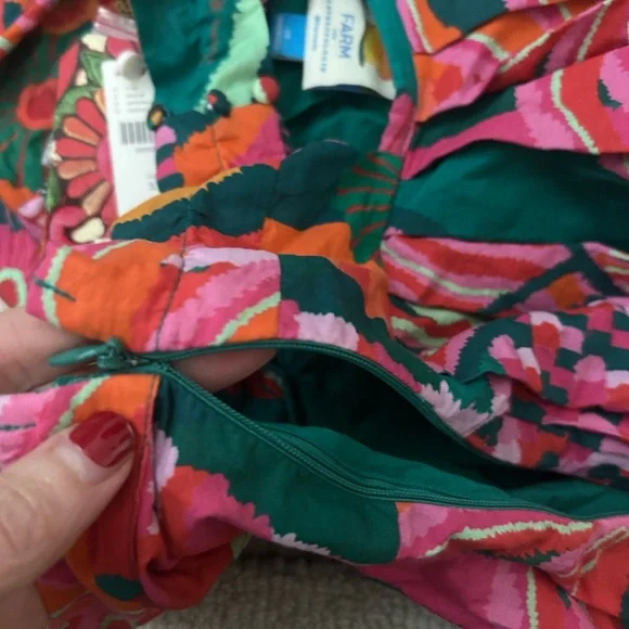 Anthropologie Farm Rio Palm Midi Dress *zipper flaw*
wedding guest dress - Picture 11 of 12